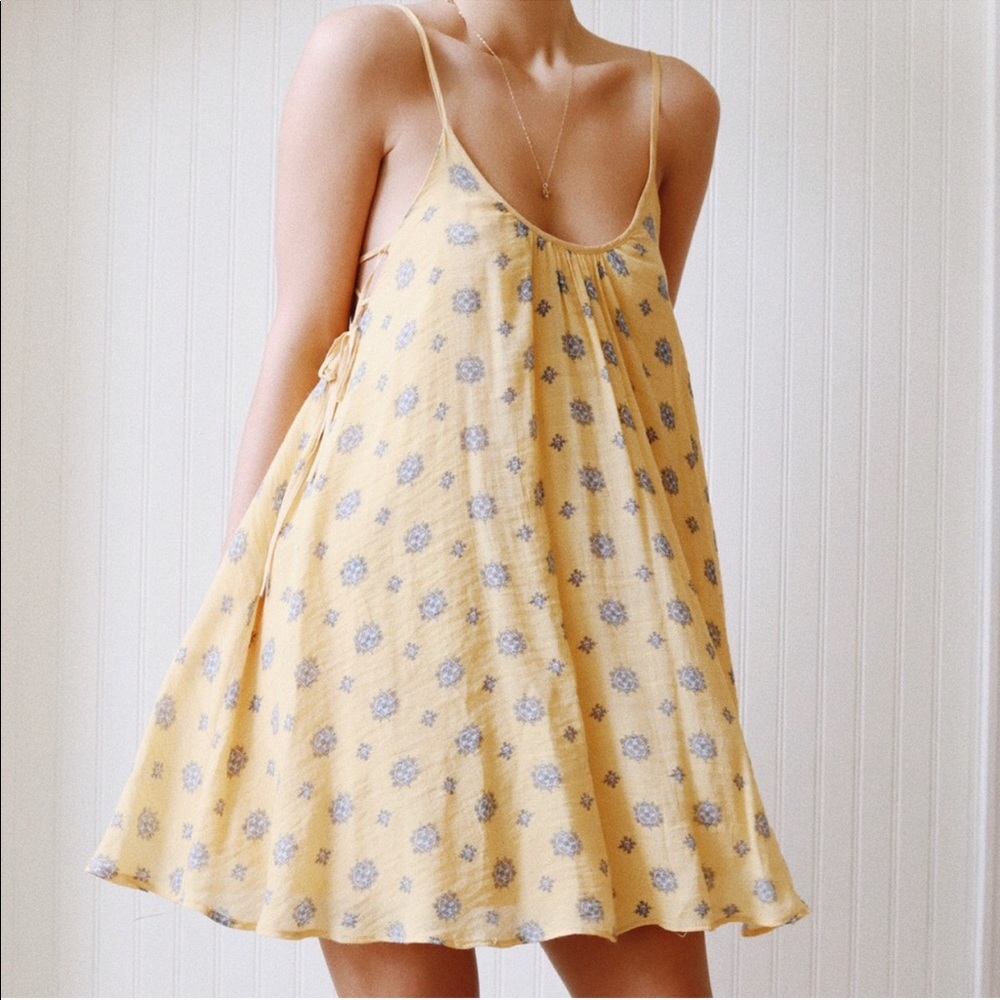 Urban Outfitters Yellow and Blue Dress